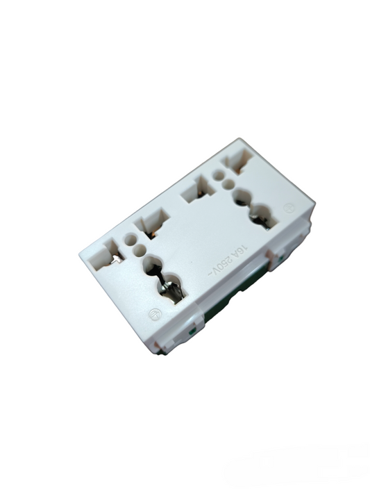 Omni Duplex Universal with Ground 16A 250V WWU-402 Wide Series