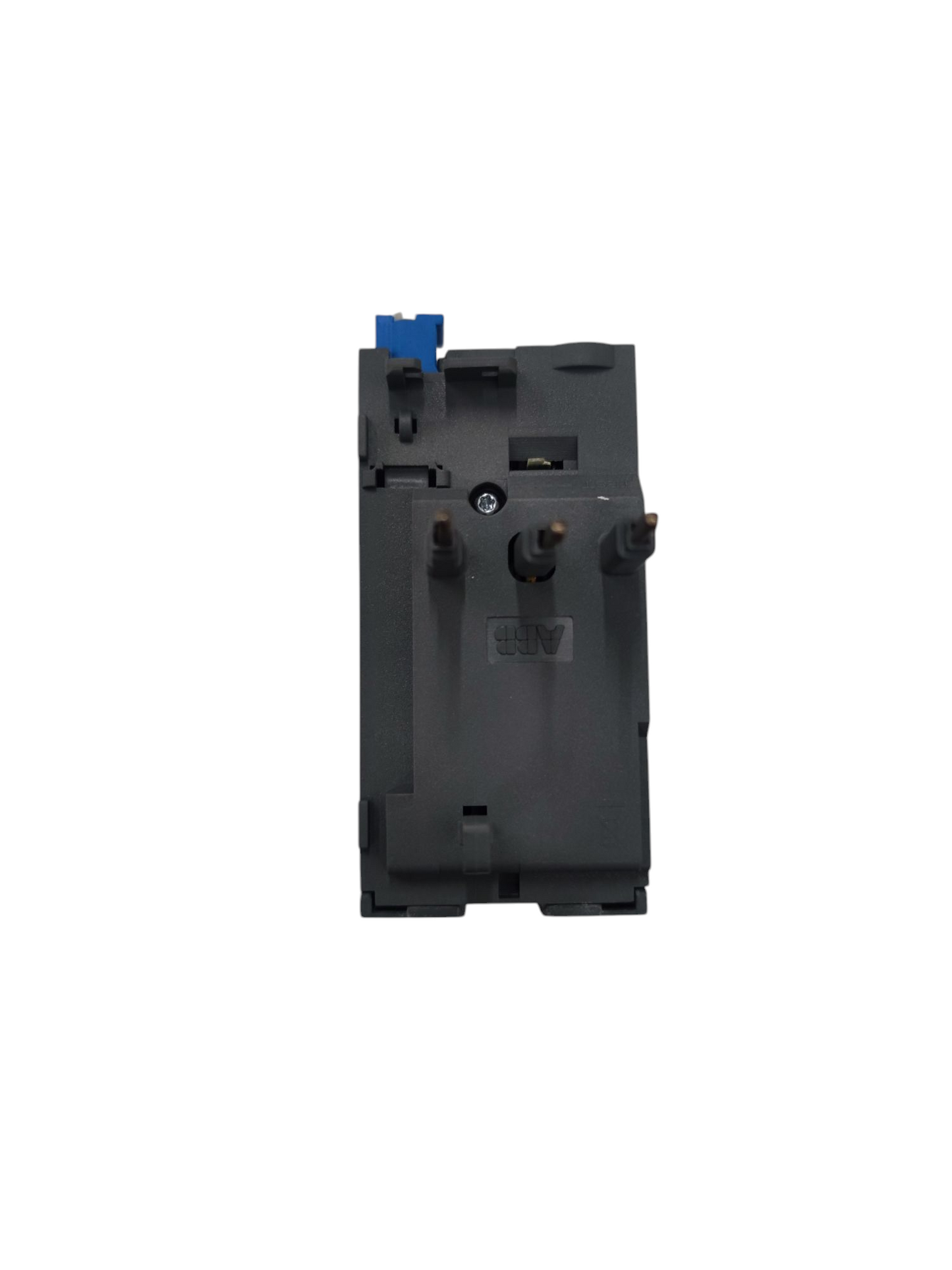 ABB Thermal Overload Relay 7.5-11A black relay module with three terminals and blue reset clip