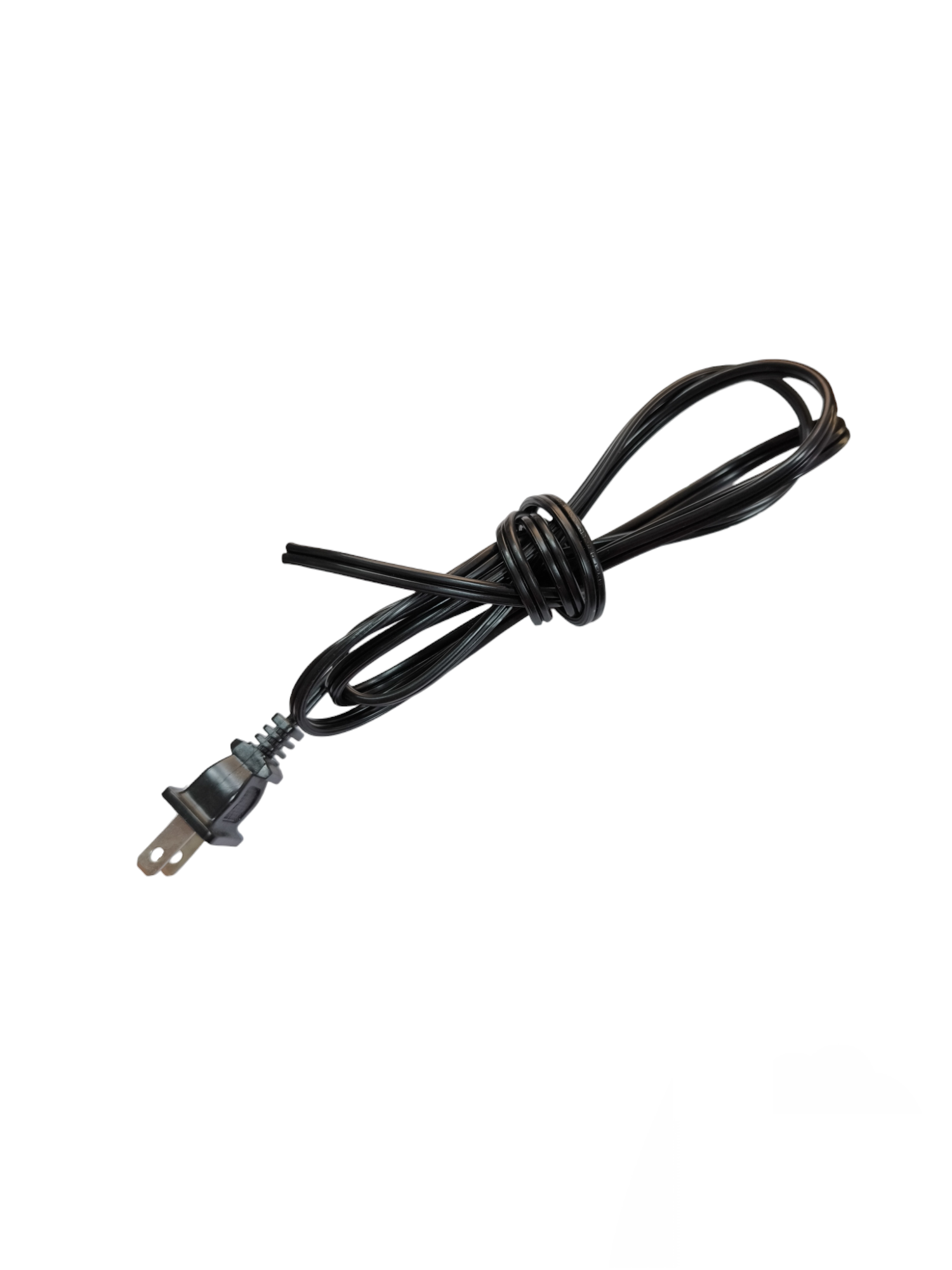 AC Cord Flat Cord AWG 18 Black with two-prong plug for electrical connections from China