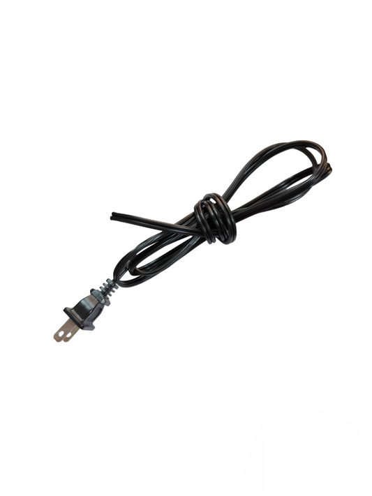 AC Cord Flat Cord AWG 18 Black with two-prong plug for electrical connections from China