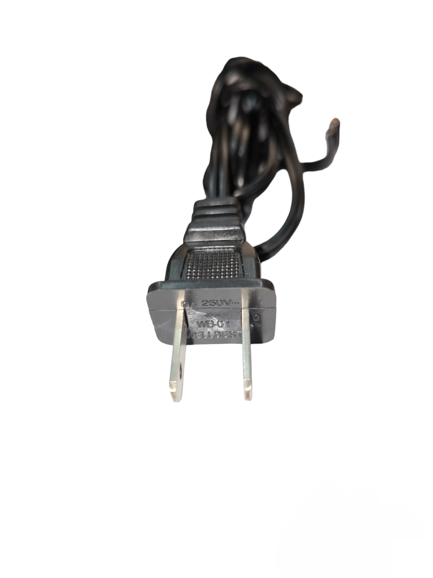 Black AC Cord Flat Cord AWG 18 with two-prong plug for electrical devices from China