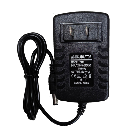 Electx Electrical Supply AC to DC 24V 1A adaptor black power adapter with plug and cord
