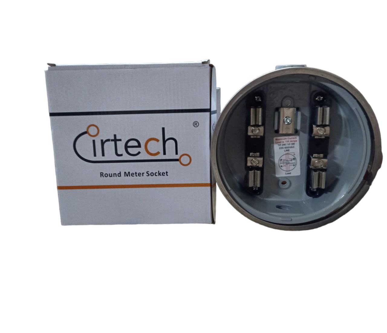 Citrtech Round Meter Base 3/4", Electrical Meter Base, KWH Meter Base