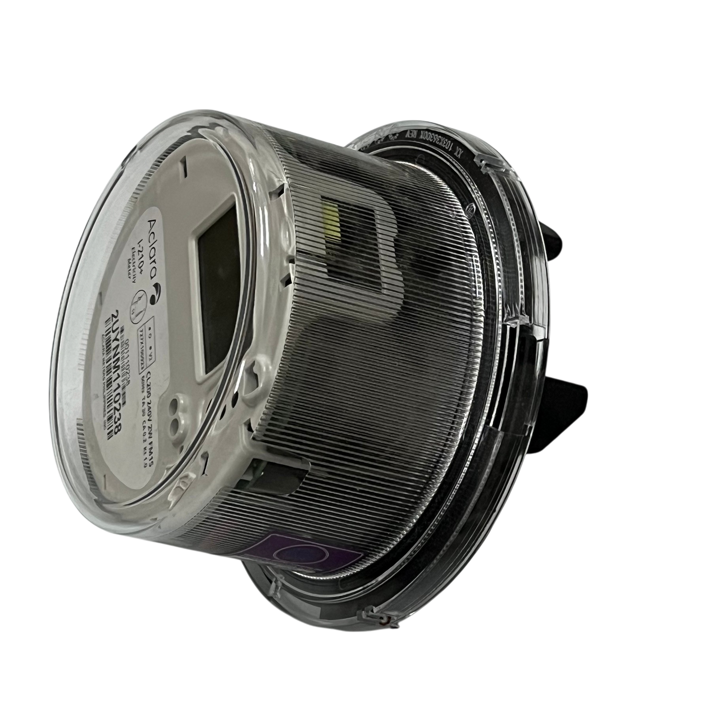 Aclara i210 digital kwh meter with transparent casing for precise energy measurement