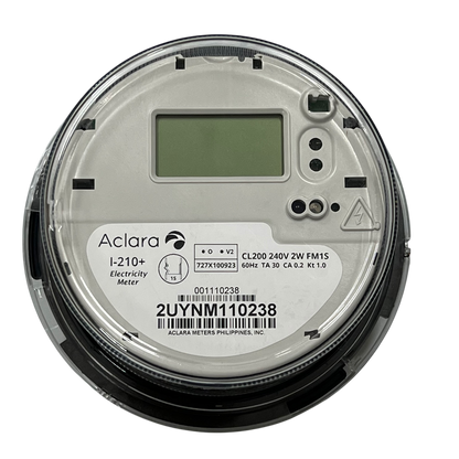 Aclara i210 digital kwh meter round electricity meter with clear display and barcode label
