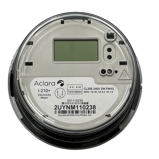 Aclara i210 digital kwh meter round electricity meter with clear display and barcode label