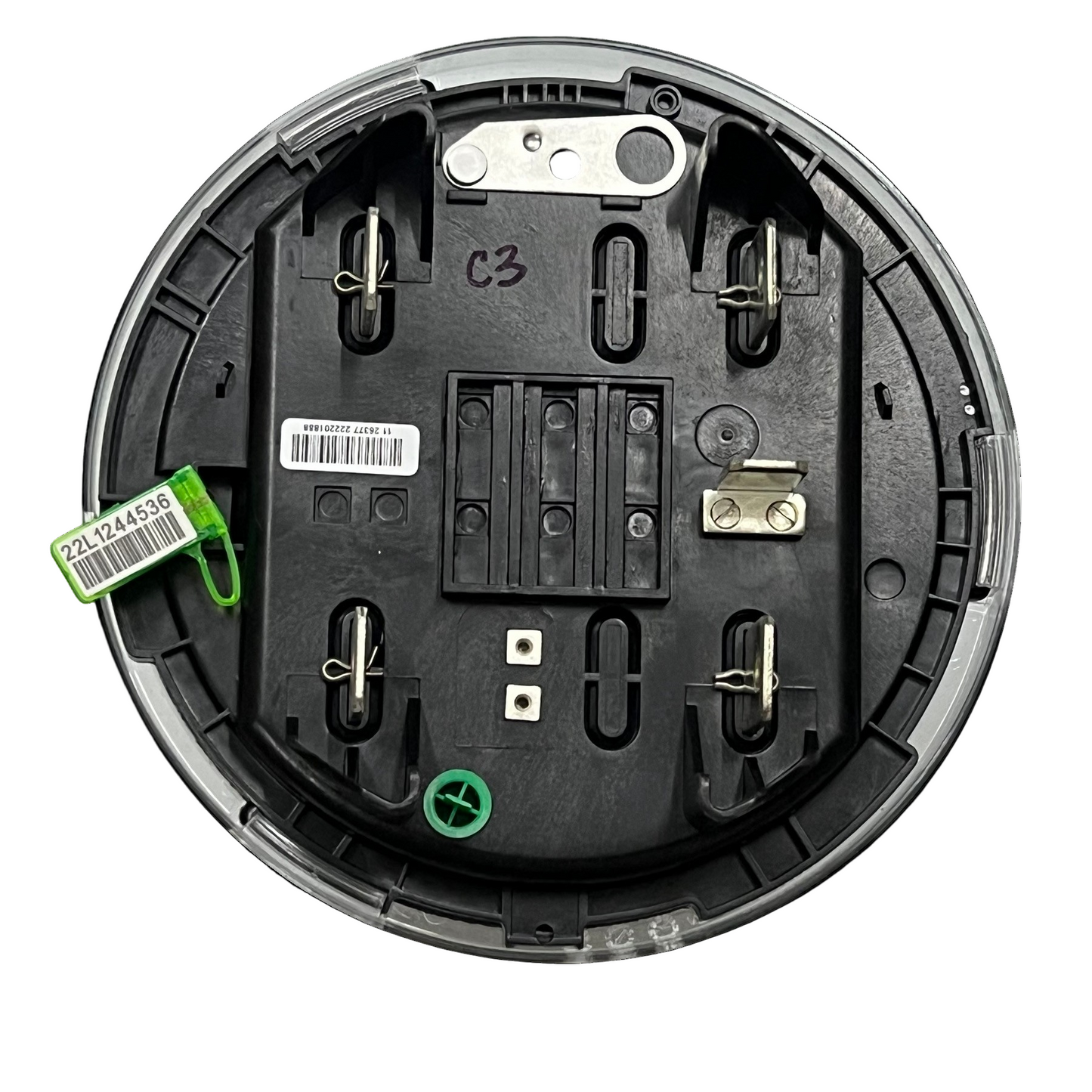 KV2C FM3S KWH Electric Meter CT Rated black circular base with metal wiring components by GE and Aclara