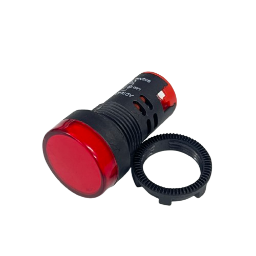 Denko Pilot light 220v RED 22mm indicator lamp for industrial control panels with red lens