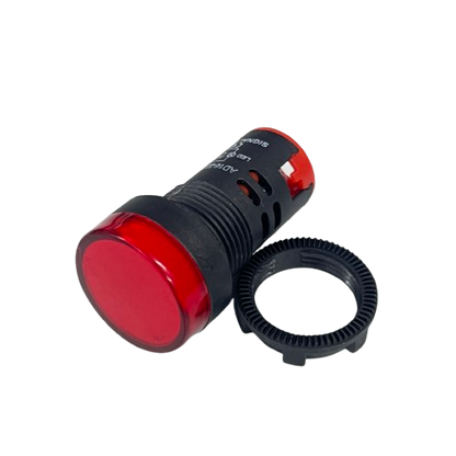 Denko Pilot light 220v RED 22mm indicator lamp for industrial control panels with red lens