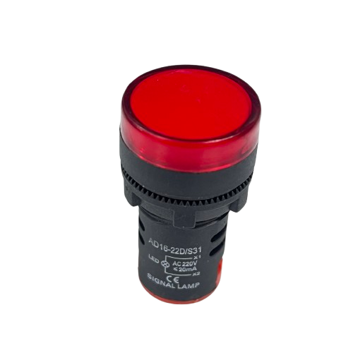 Denko Pilot light 220v RED 22mm red indicator lamp 220V AC panel mount for industrial safety