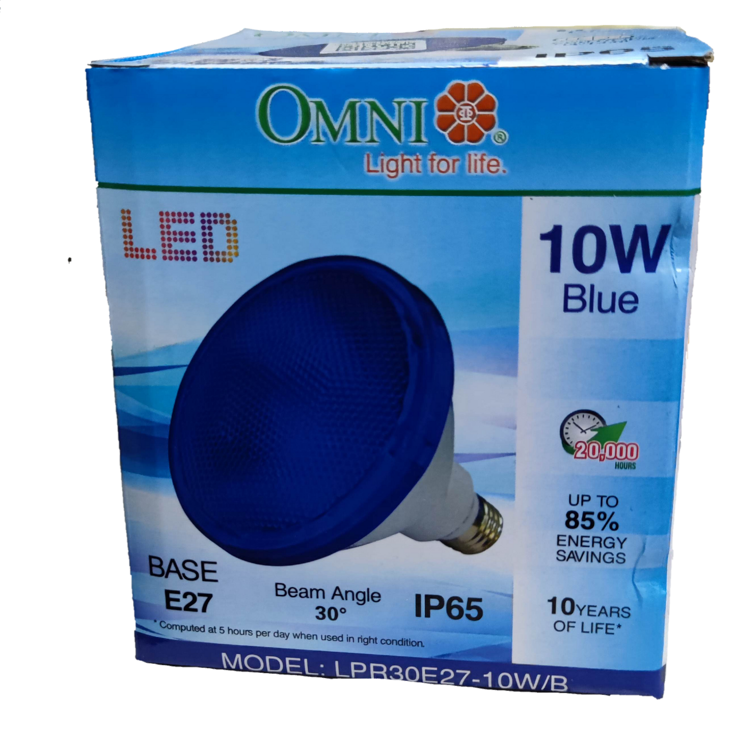 Omni 10W PAR 30 E27 220V Blue ( Omni) LPR30E27-10W/B, LED PAR 30 10W E27 220V Blue