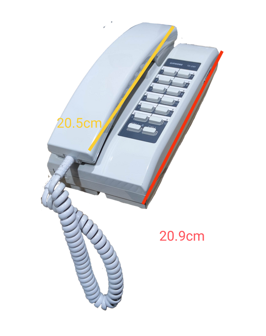 Aiphone 24 station intercom system white desk handset with numeric keypad and coiled cord