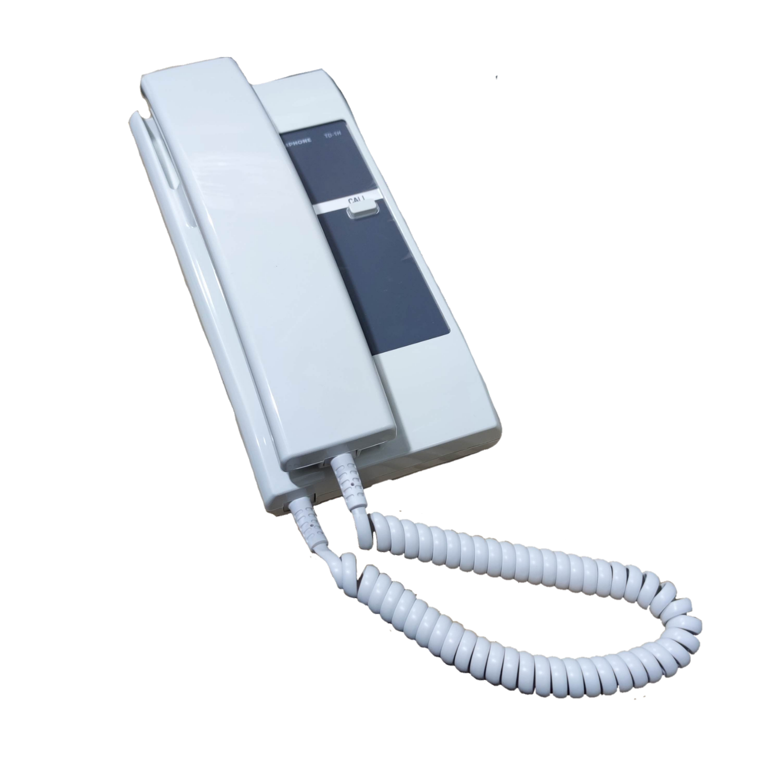 Aiphone 3 station intercom system white wall-mounted handset with coiled cord for secure communication
