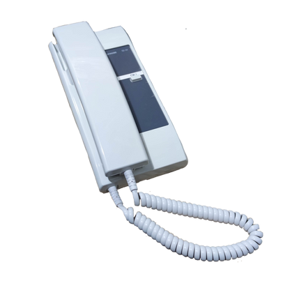 Aiphone 3 station intercom system white wall-mounted handset with coiled cord for secure communication