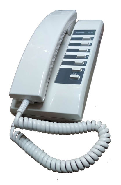 Aiphone 6 station intercom white wall-mounted telephone style security system device