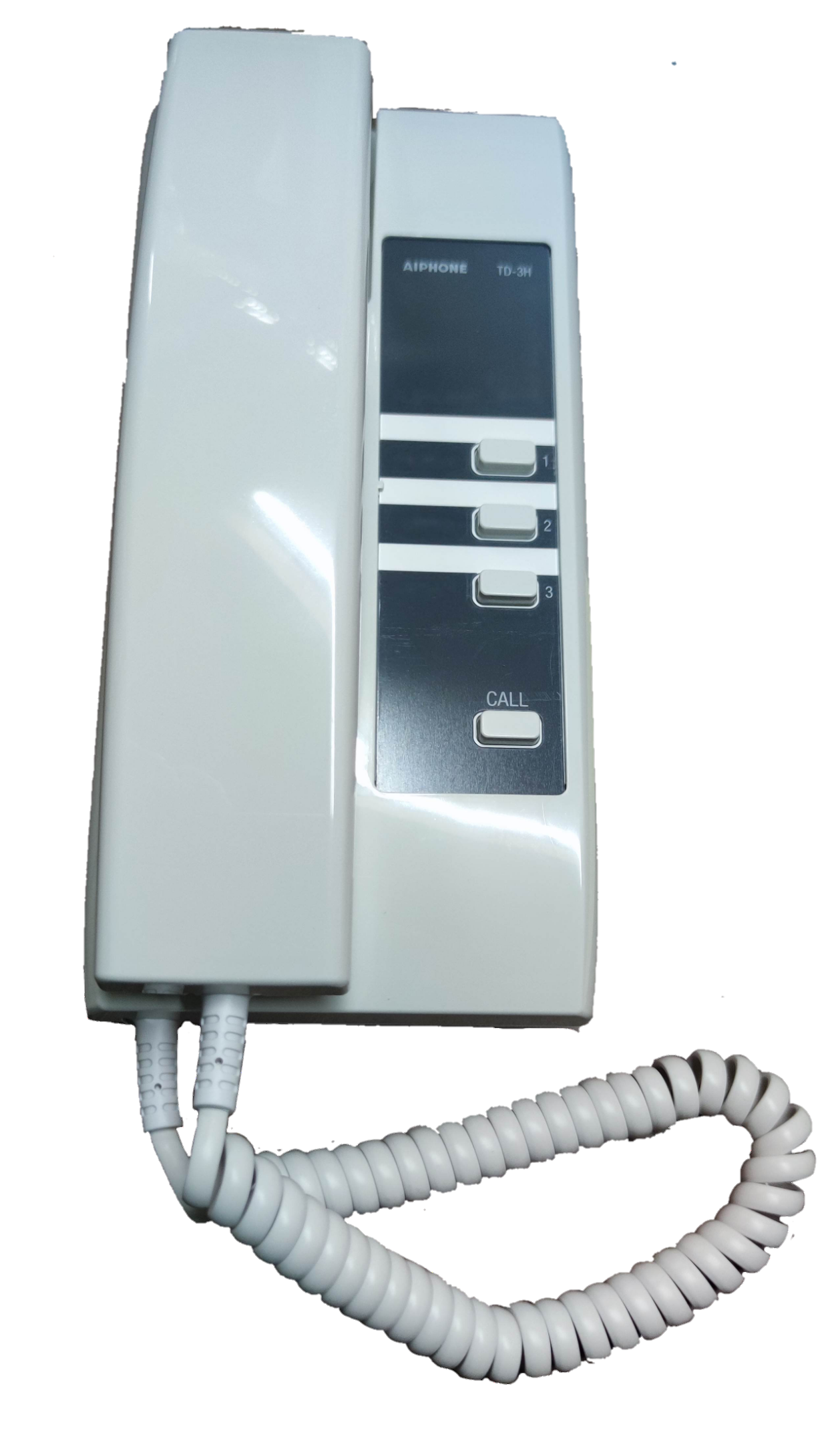Aiphone intercom master unit white wired telephone device with call and button controls