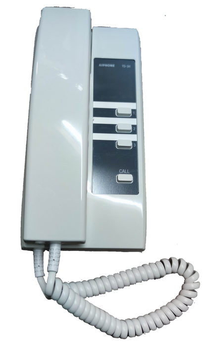 Aiphone intercom master unit white wired telephone device with call and button controls