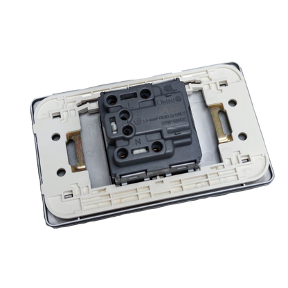 Omni Aircon Outlet Tandem Outlet power point switch component with white frame on black background