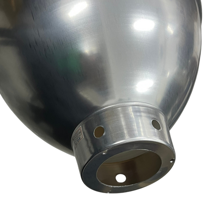 Biglite 12 inch aluminum reflector lamp cover for ceiling lights in a polished silver finish