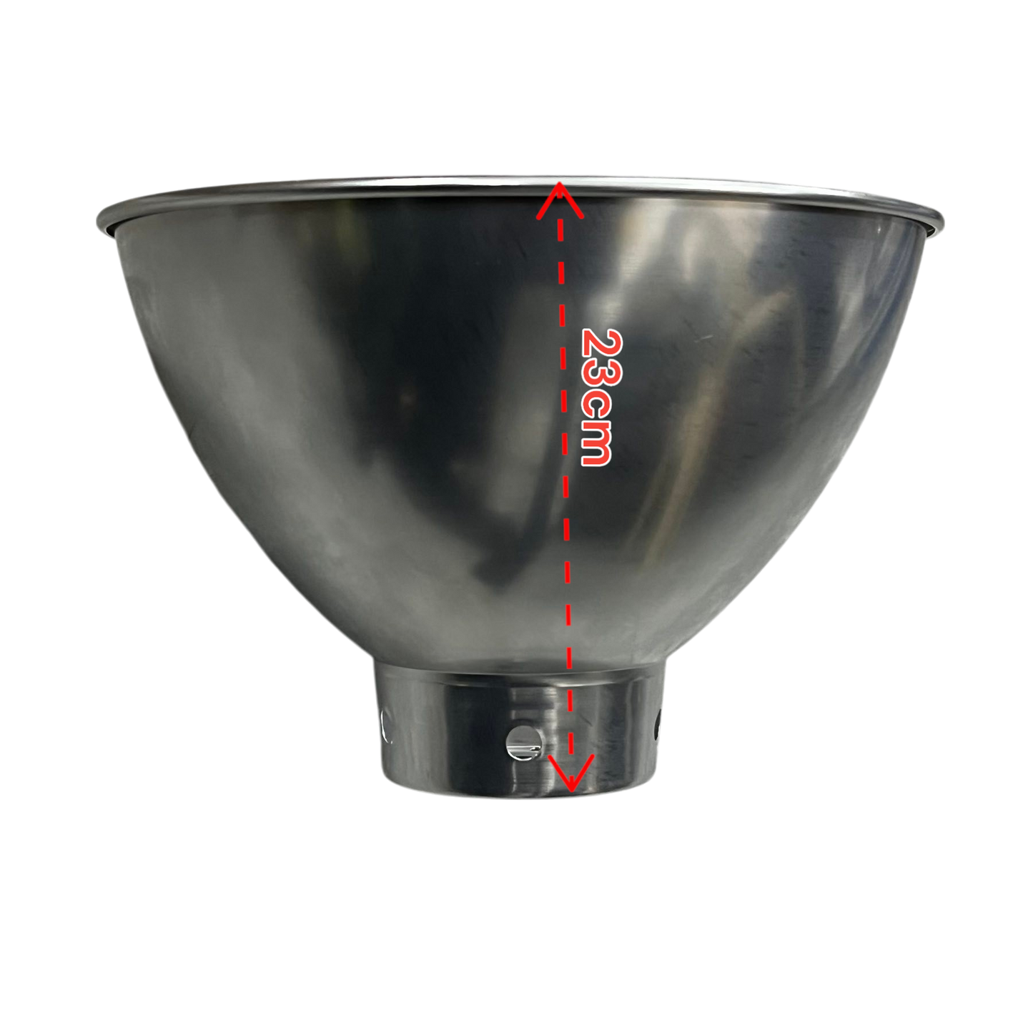 Biglite 12 inch aluminum reflector lamp cover for ceiling lights with a smooth metallic finish