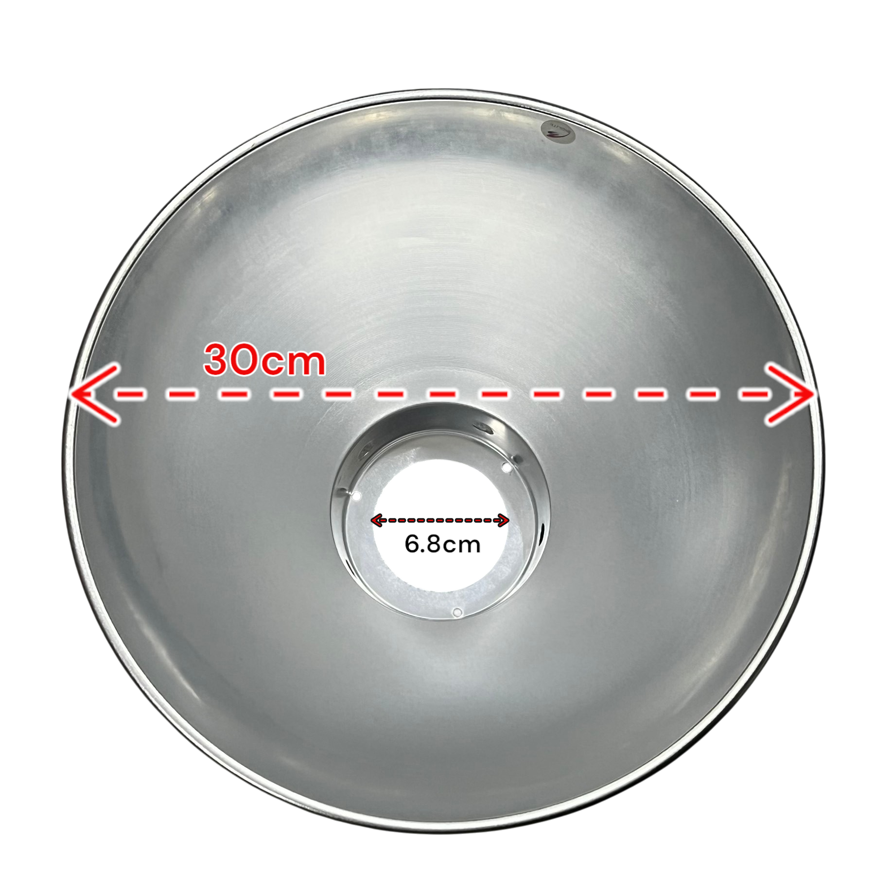 Biglite 12 inch aluminum reflector lamp cover for ceiling lights with a metallic finish