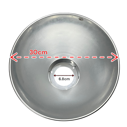 Biglite 12 inch aluminum reflector lamp cover for ceiling lights with a metallic finish