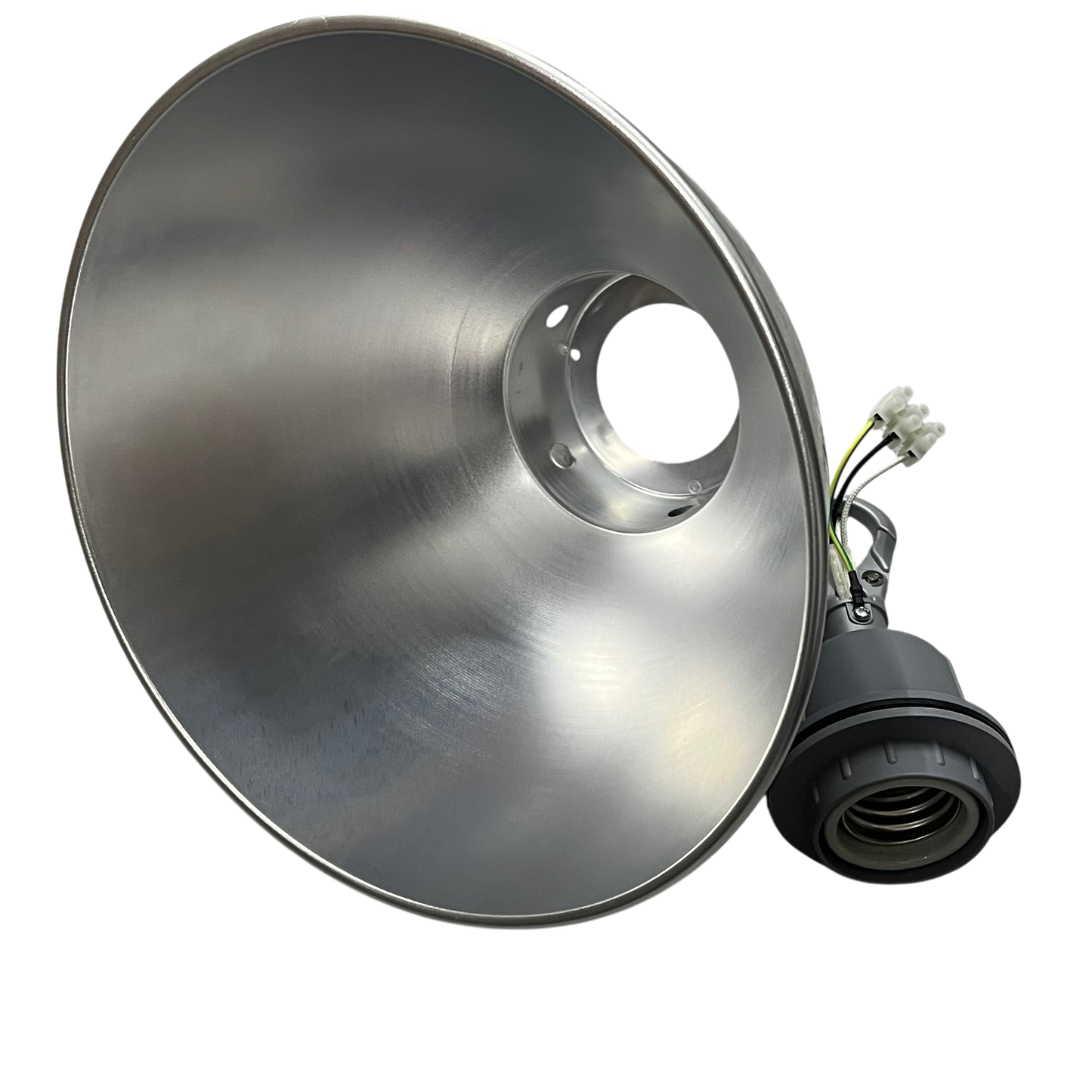 12 aluminum reflector with E40 socket by Biglite and Omni for lighting installation and accessories