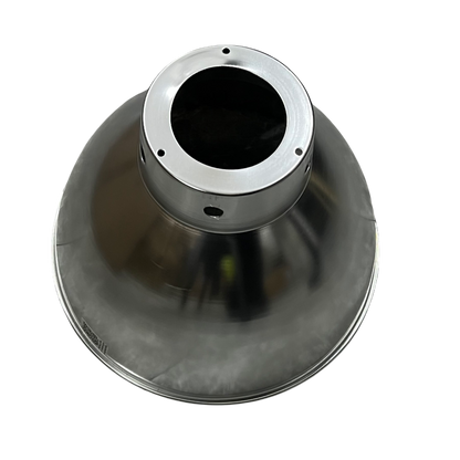 Biglite ceiling light aluminum reflector lamp cover with wide conical shape and metallic finish