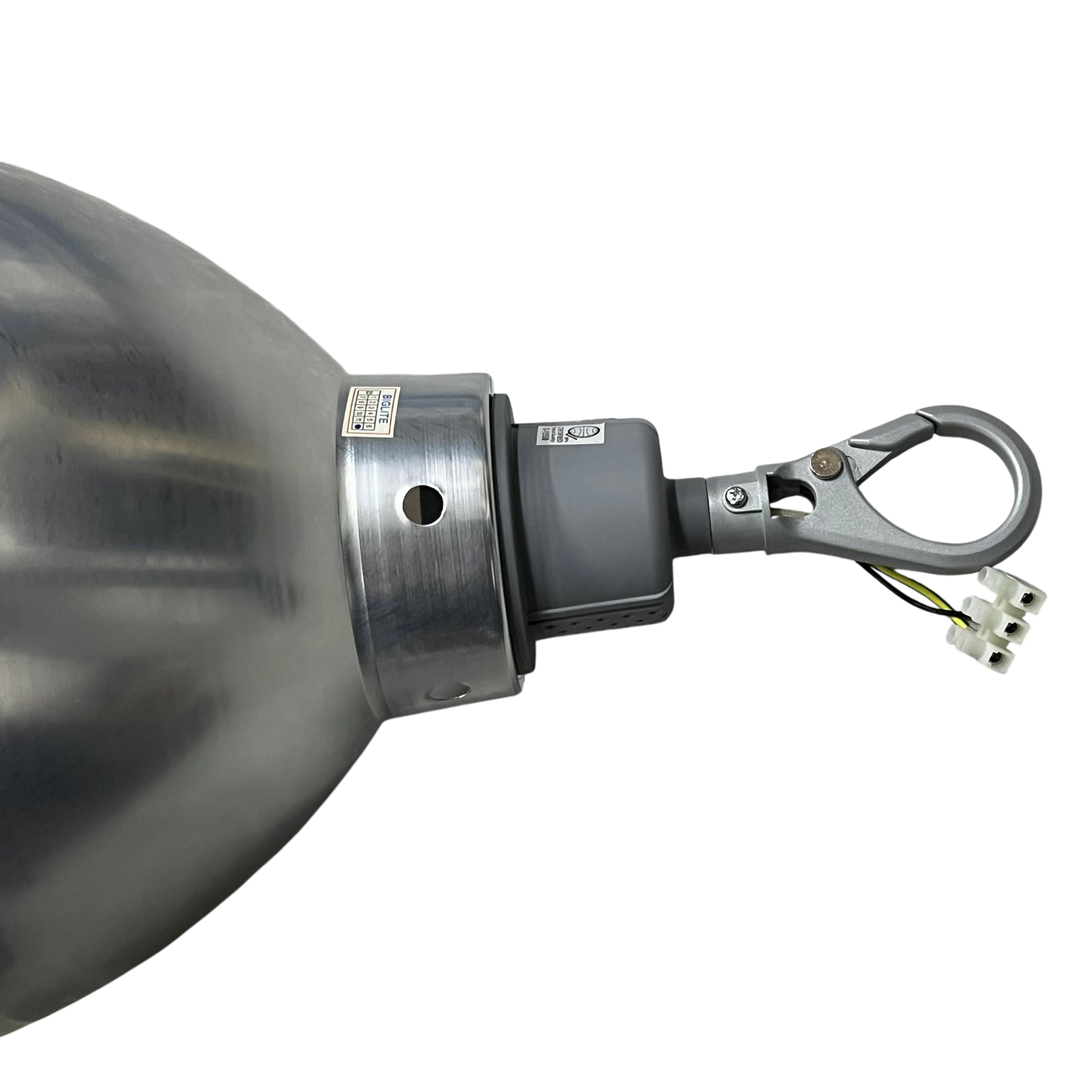 Biglite and Omni aluminum reflector with E27 socket lighting installation accessory in silver