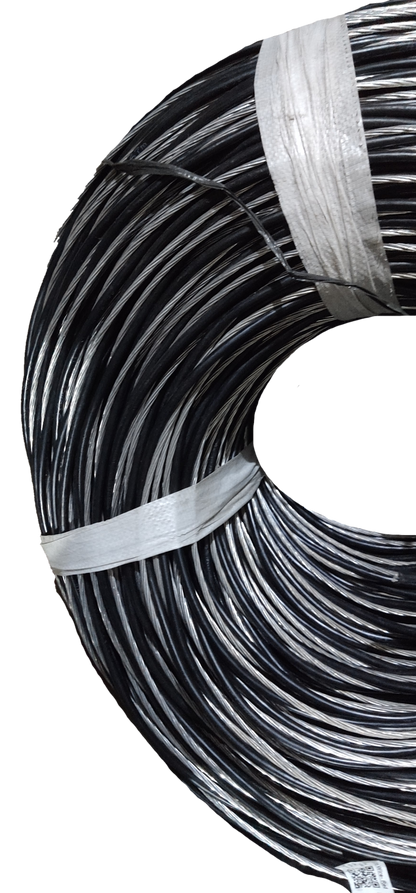 Coiled Aluminum Service Drop Wire AWG 6 bundled with white straps from China vendor
