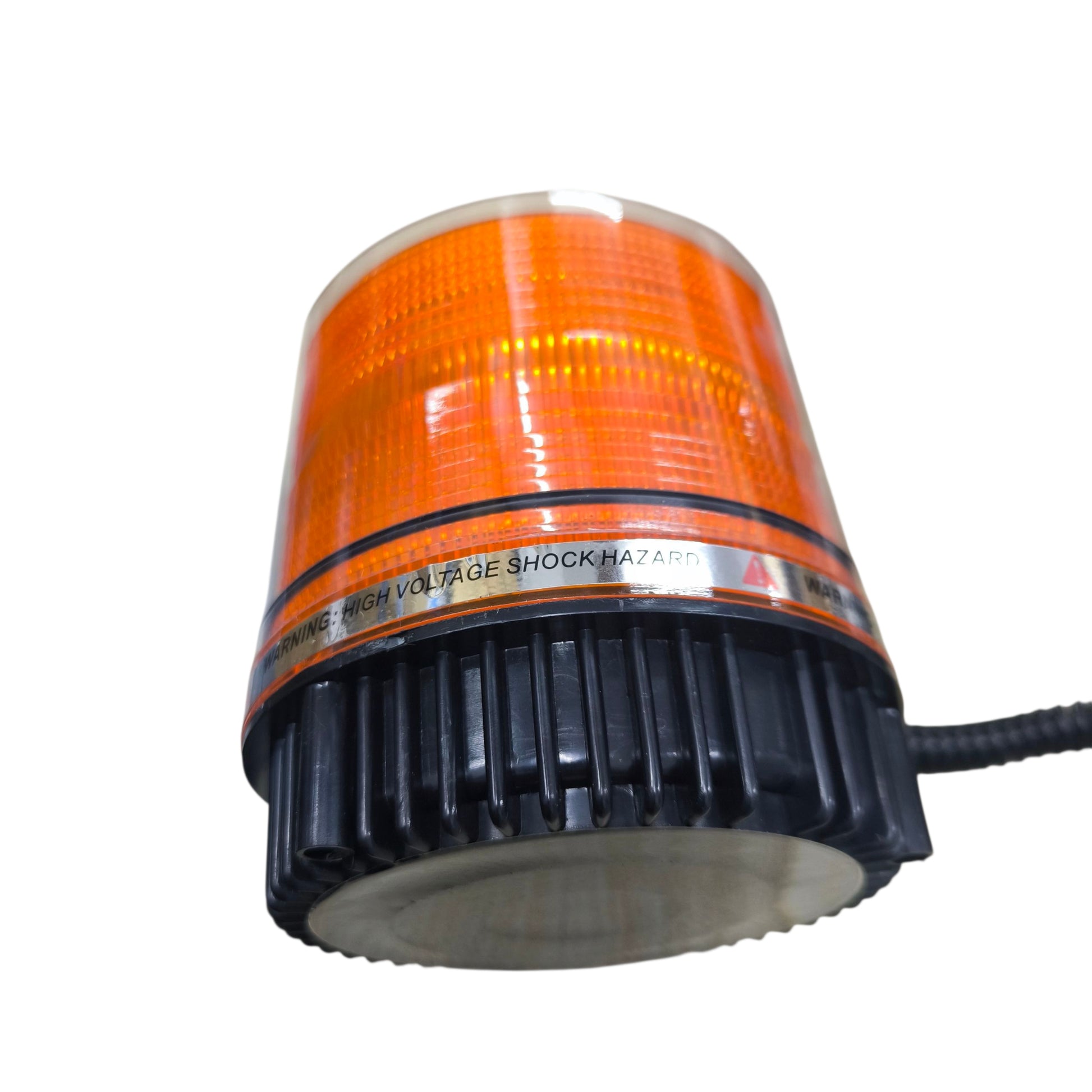 Code Red amber strobe warning light 24V for high visibility at work sites and safety applications