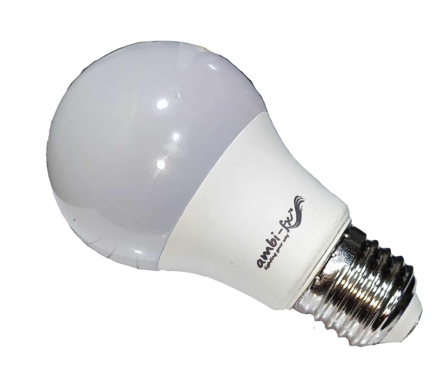 Ambi-fx 5W E27 LED bulb 6000K with frosted glass and silver screw base for bright white light