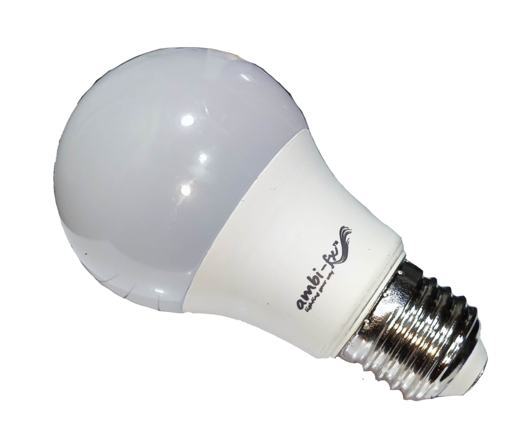 Ambi-fx 5W E27 LED bulb 6000K with frosted glass and silver screw base for bright white light
