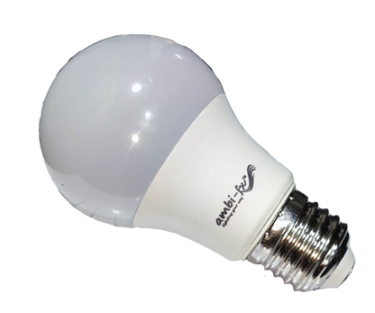 Ambi-fx 5W E27 LED bulb 6000K with frosted glass and silver screw base for bright white light