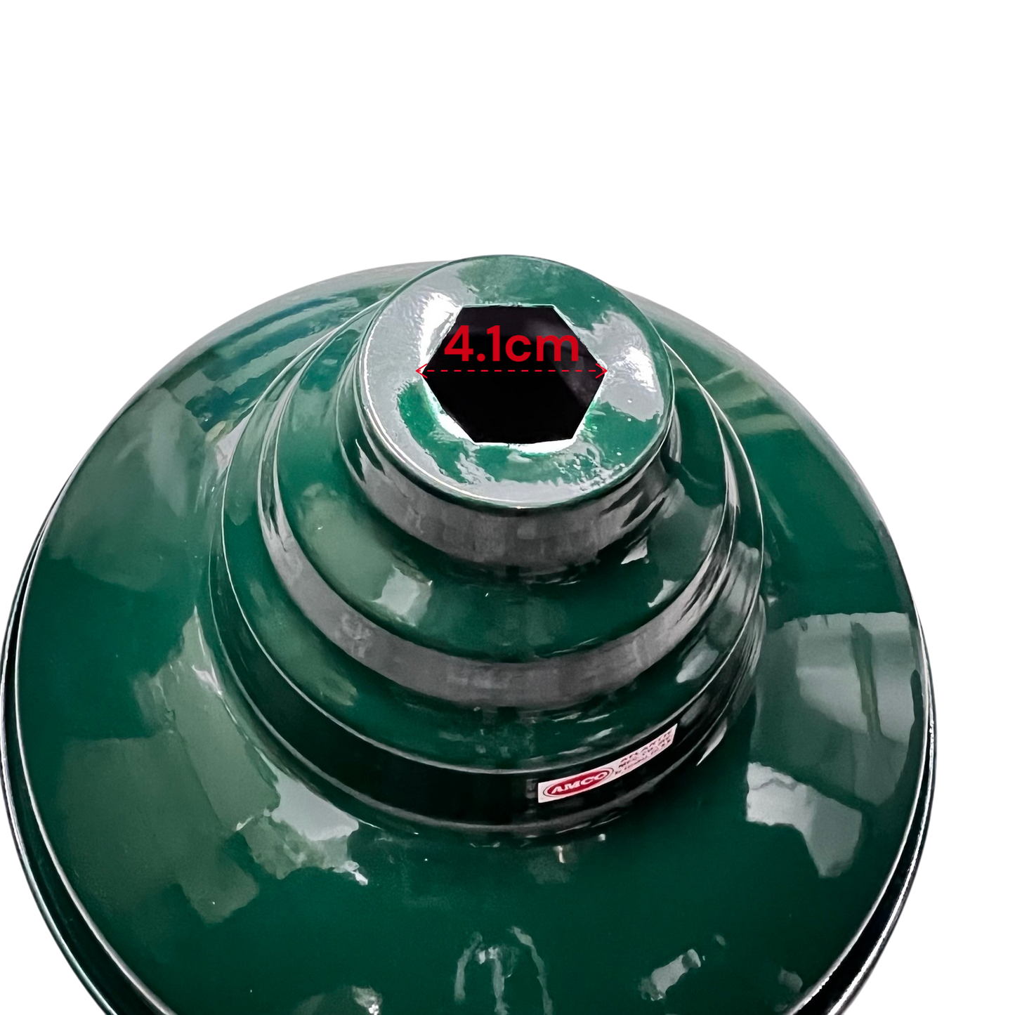 Amco 12 Inch green lamp cover for lighting installation and accessories with hexagonal center opening