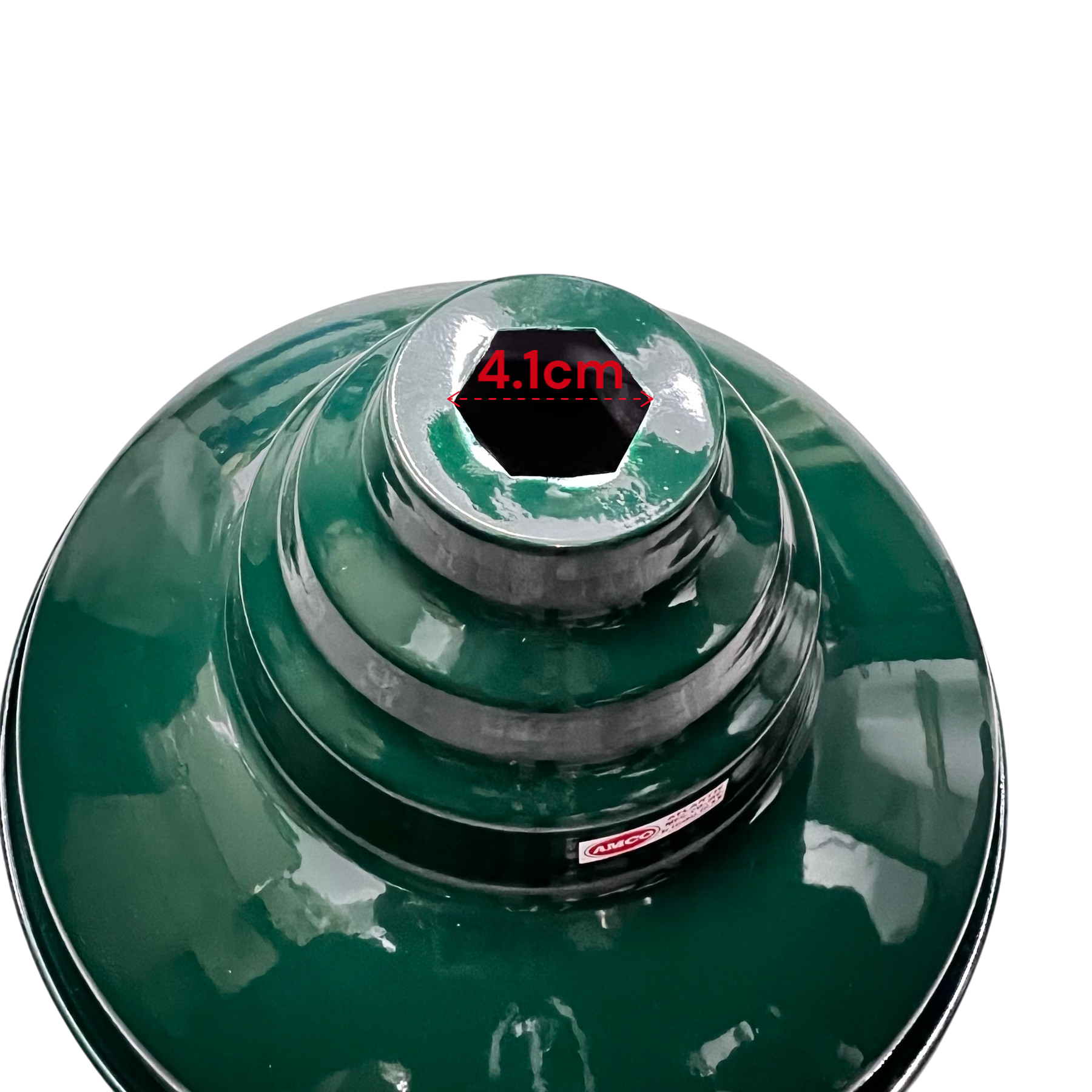 Amco 12 Inch green lamp cover for lighting installation and accessories with hexagonal center opening