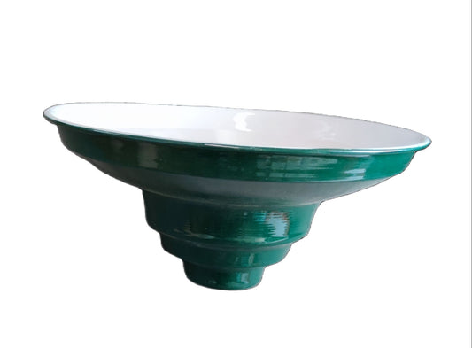 Amco 16 inch lamp cover Shallow Type in green with a glossy finish for lighting installations