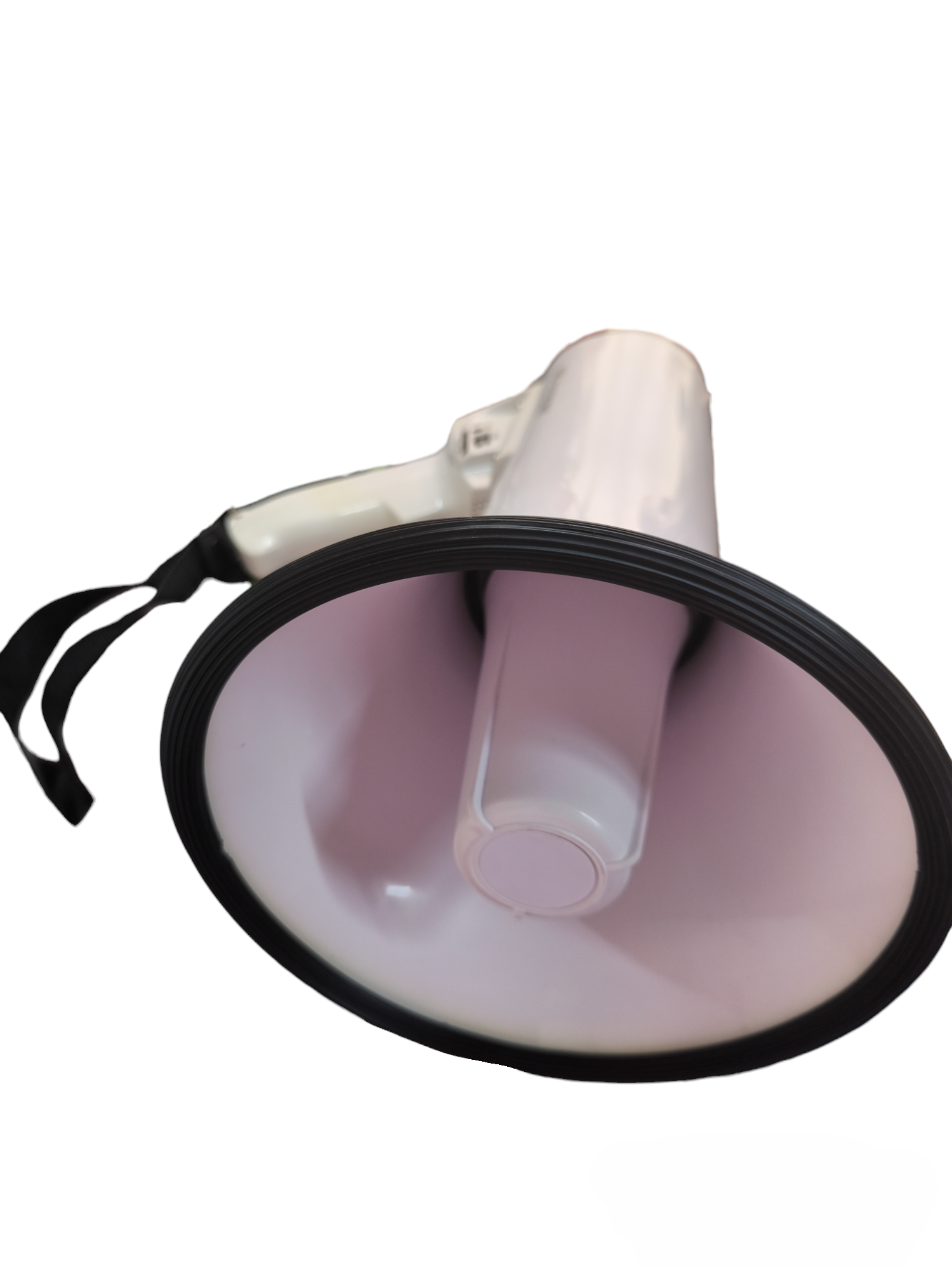 American Magic megaphone with siren in white and black handheld public address system