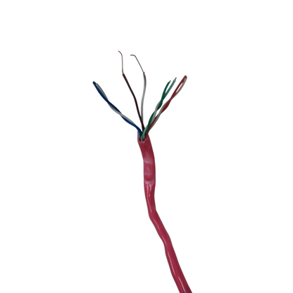 AMP CAT5e UTP LAN cable 300 meters with red insulation and four twisted pairs of wires