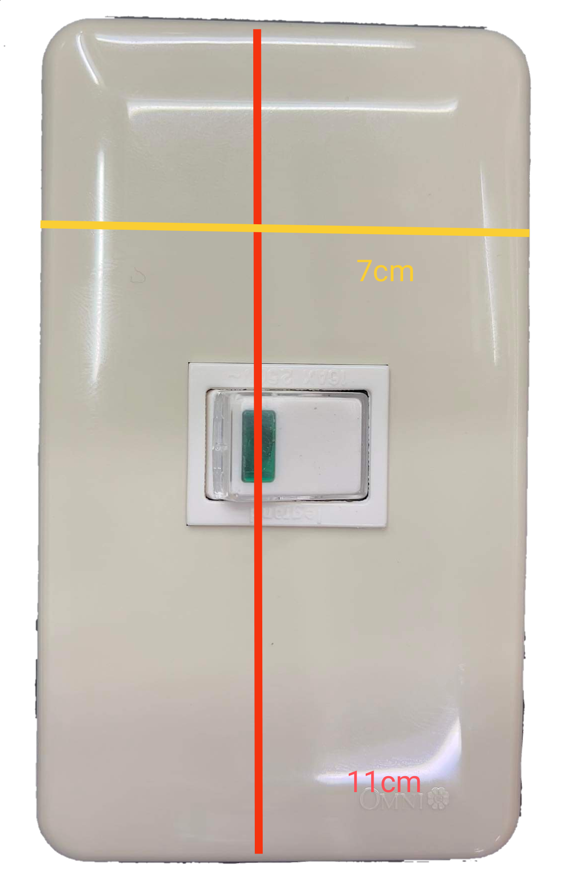 Anam 1 gang 4 way switch in white with rectangular design and compact size
