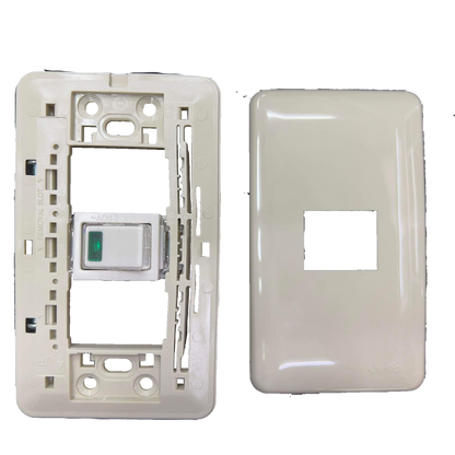 Anam 1 gang 4 way switch electrical component with mounting frame and white faceplate
