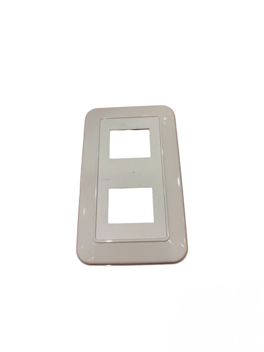 Anam 2 gang plate cover white double socket power point switch faceplate