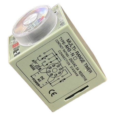 Anly AH3NB Analogue Timer Relay 220V with Multi-Range Settings and Easy Connection Diagram