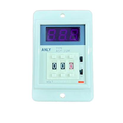 Anly digital timer 220V wall mount countdown timer with purple LED display and manual digit dials