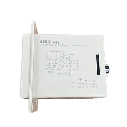 Anly digital timer 220V white Anly ASY panel mount timer with wiring diagram and adjustment knob