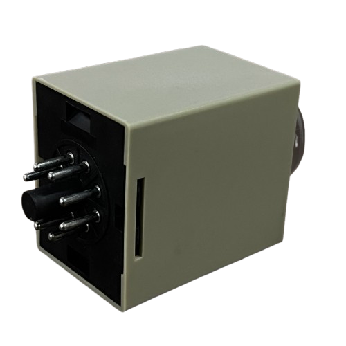 Anly multi range timer 220V beige industrial timer relay with six pin socket and adjustable dial