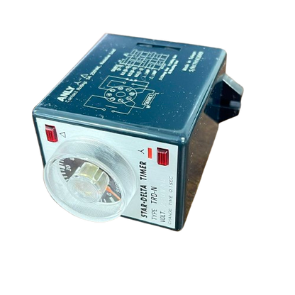 Anly Star Delta Timer TRD-N industrial motor control relay with adjustable dial mounting bracket and indicator lights