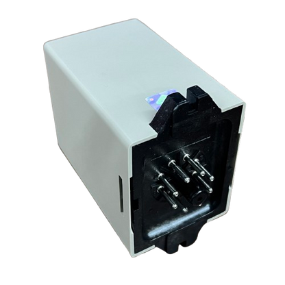 Anly digital 3 phase voltage relay white rectangular module with six metal pins and black connector