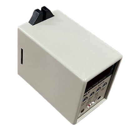 Anly digital 3 phase voltage relay beige DIN rail mount module with front control panel and connectors