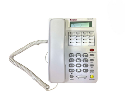 Aristel PABX AV series key phone 12 functions white landline phone with keypad and display